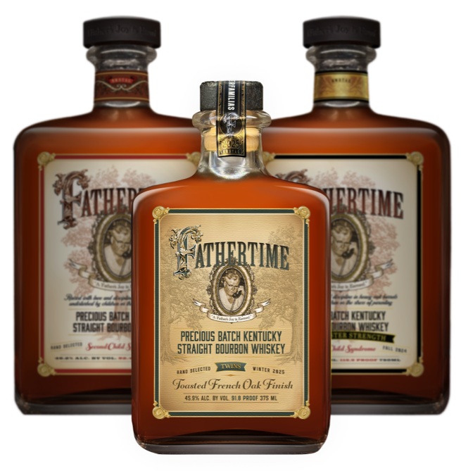 Fathertime Bourbon bottle - Twins Fathertime Bourbon bottle - Twins