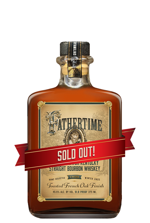 fathertime-twins-bottle-sold-out-480x711 Bottle of Twins Toasted French Oak Finish with "Sold Out!" banner.
